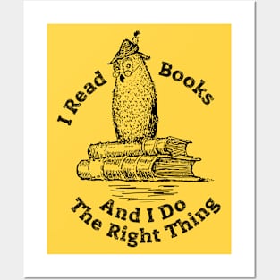 Book Nerd Reading Owl Posters and Art